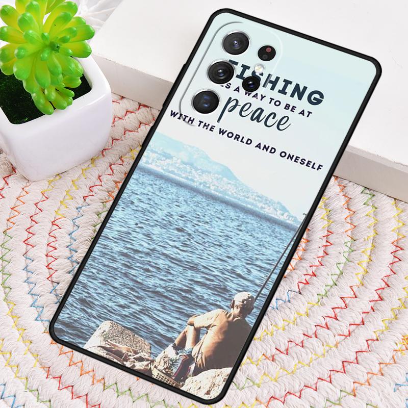 Fishing Quotes Angling Phone Case for Samsung Galaxy Note 10 Pro S26 Ultra S23 S24 FE S25 S21 S22 PLUS Shockproof Cove