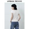 UR 2025 Autumn Women's Letter Print Round Neck Slim T-shirt UYY450276