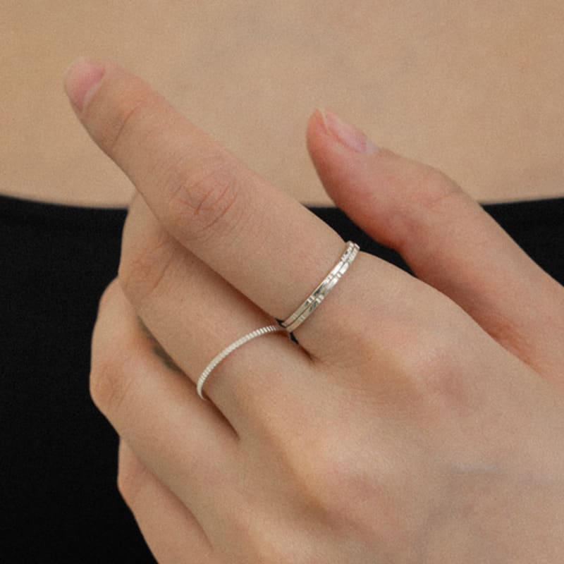 NORMALLEE [Silver 925] Basic Line Ring-2