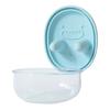 No-Mess Snack Box Transparent Sealed Box with Silicone Lid Reusable Cookies Storage Container Prevent Fingers from Getting Dirty for Picnic Camping