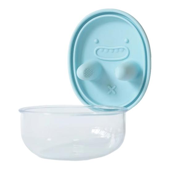 No-Mess Snack Box Transparent Sealed Box with Silicone Lid Reusable Cookies Storage Container Prevent Fingers from Getting Dirty for Picnic Camping