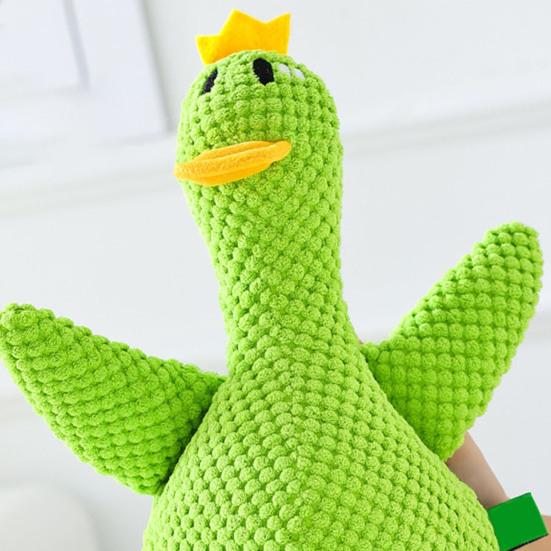 Stuffed Duck Dog Toy Squeaky Plush Duck Dog Chew Toy Interactive Puppy Teething Toy Dog Snuggle Toy for Tug-of-War Play Anxiety Relief