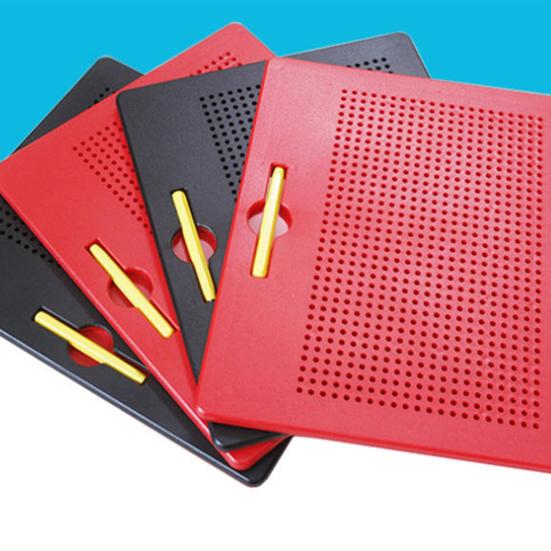 Kids Magnetic Drawing Board with 380/714 Steel Balls Retractable Pen Toddlers Early Education Dot Art Painting Pad Children Boys Girls Gift