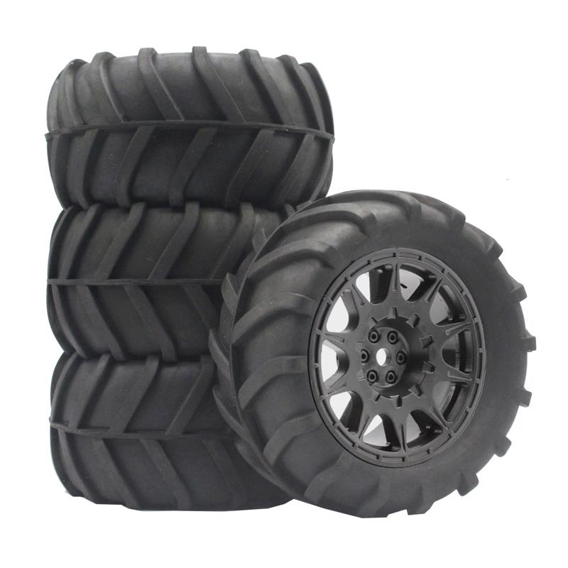 4PCS 85mm 12mm Hex Monster Truck Wheel Rubber Tires for SCY 16101 Pro 16102 Pro WLTOYS 144001 144010 1/16 Off-Road RC CarParts