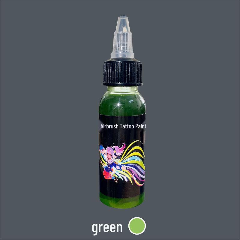 Waterproof Temporary Airbrush Tattoo Pigment - Realistic, Non-Discoloring Body Paint