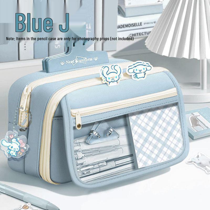 Large Capacity Transparent Pencil Case for Girls and Boys - New Style for Junior High Students