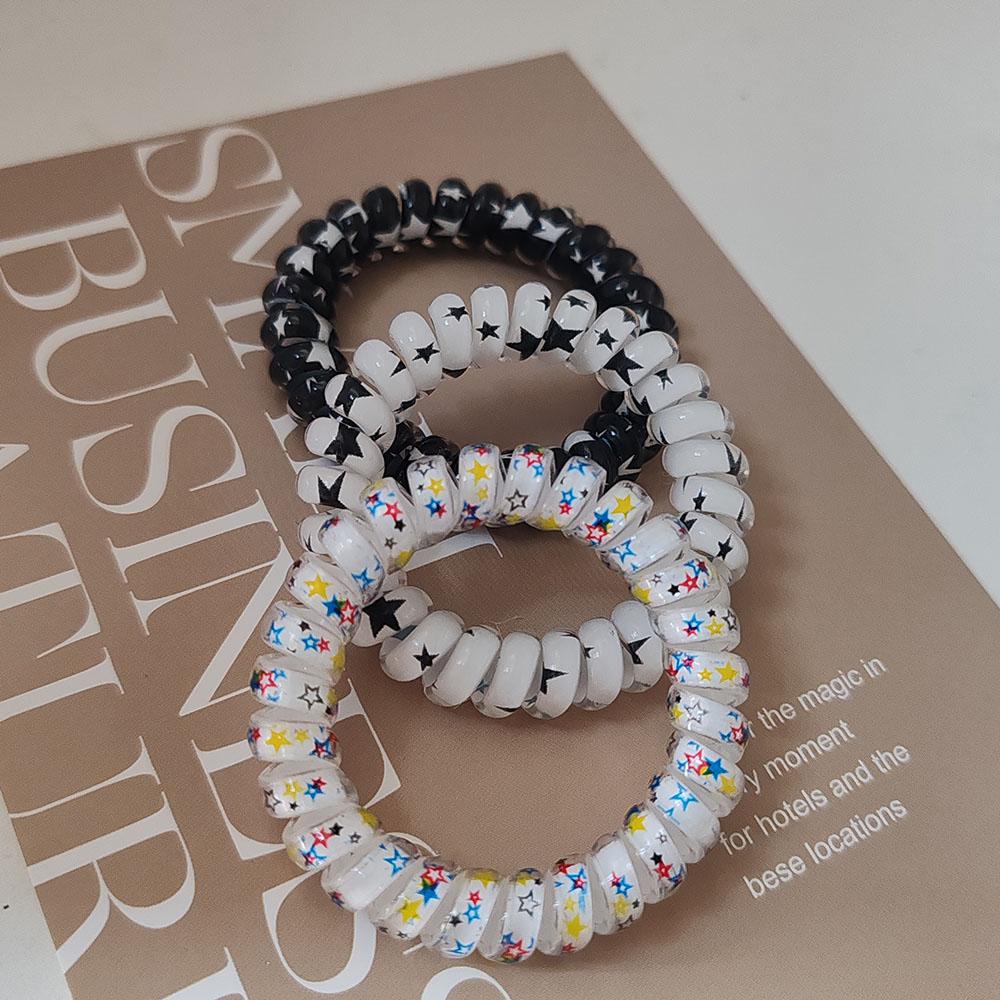 

3 шт. Европейская и американская звезда Телефонная резинка для волос для женщин, девочек, для ежедневной носки, праздничный подарок, аксессуары для волос