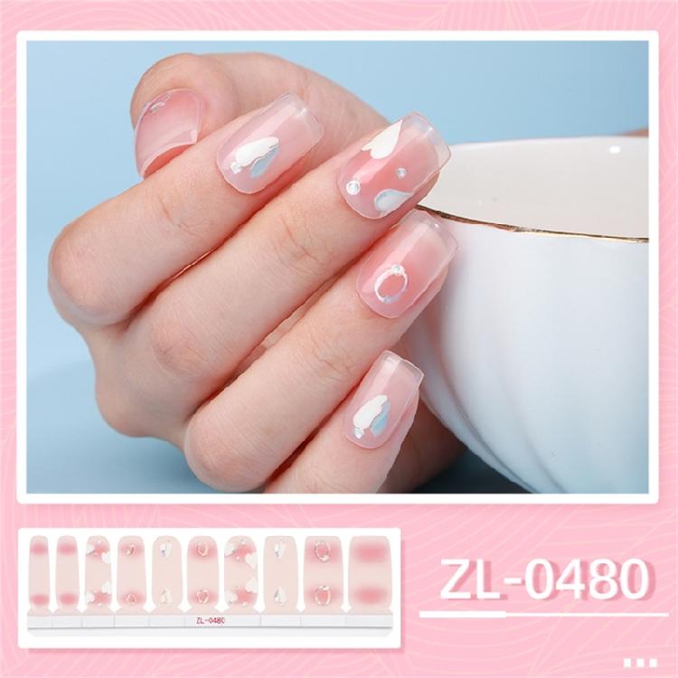 Gradient Nail Art Stickers Full Wrap Nail Stickers Self-Adhesive Nail Art Decals