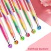 6 Pc Random Color Glitter Gel Pens, Fine Tip Watercolor Brush Pens for Writing, Drawing, Calligraphy and Scrapbooking