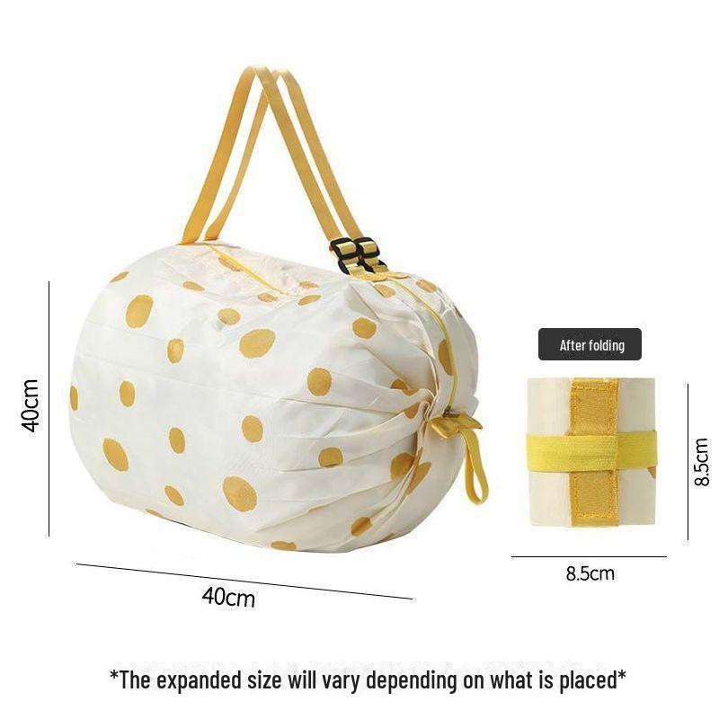 Foldable Portable Large Eco-Friendly Shopping Bag with Shoulder Strap