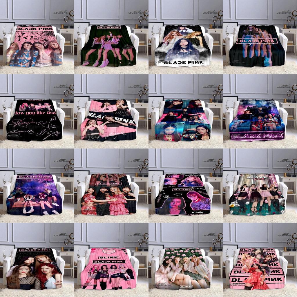 Blackpink Blanket Idol Group Pink 3d Digital Print Flannel Blanket Supplies