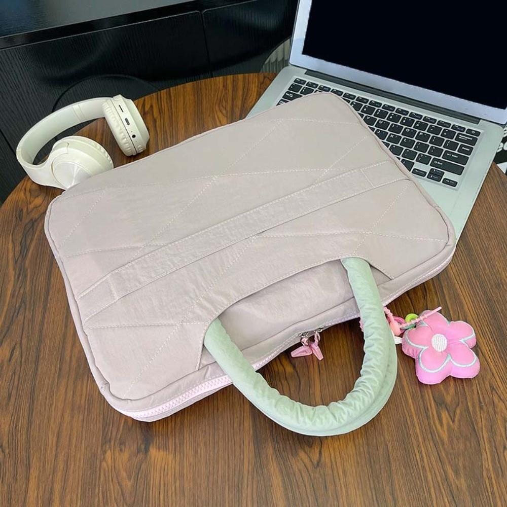 Handle Style Computer Handbag With Flower Pendant Laptop Bags Laptop Case Laptop Sleeve  Office