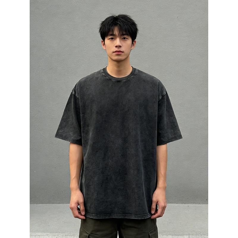 Summer Washed Cotton T Shirts Men Street Hip Hop Retro Punk Women Harajuku Casual Short Sleeve Vintage Top