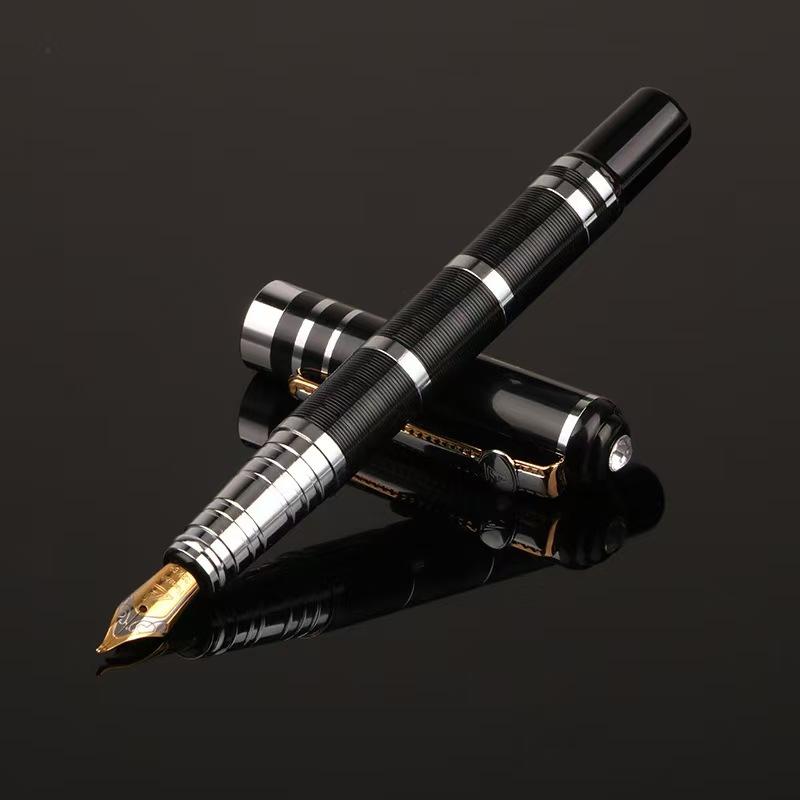 Luxury metal fountain pen, business student writing tool, signature pen