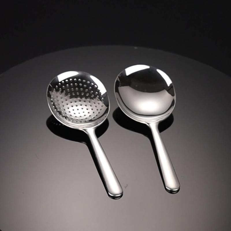 304 Stainless Steel Heat Resistant Short Handle Serving Spoon For Easy Portion Control Dishwasher Safe Kitchen Tool