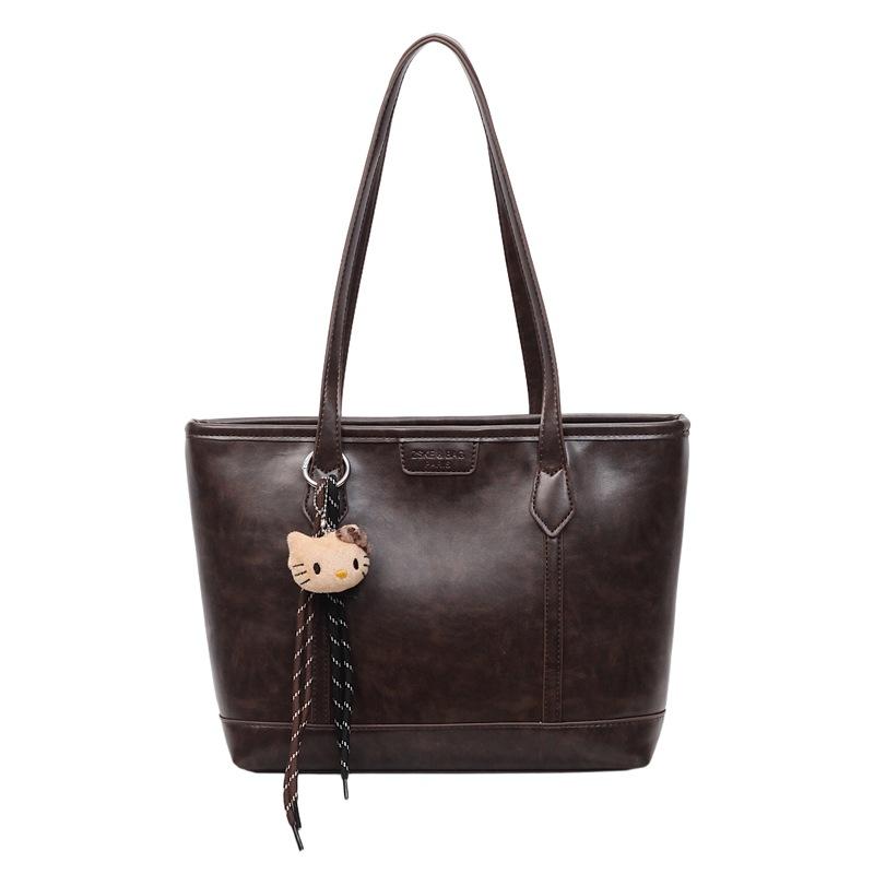 Retro large-capacity tote bag women's 2025 autumn and winter new armpit bag texture shoulder large bag casual foreign trade bag