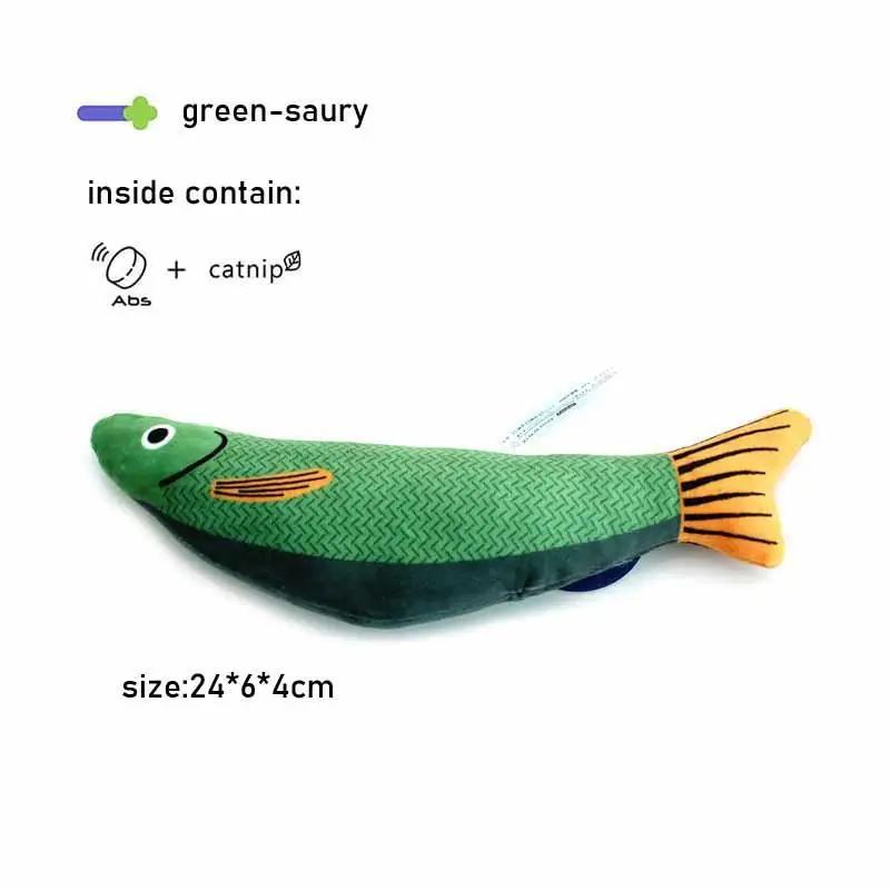 Cat Toy Catnip 3D Simulation Fish Goldfish Kitten Toys Pillowfish Interactive Sounding Cat Chew Bite Plush Toys Cat Supplies