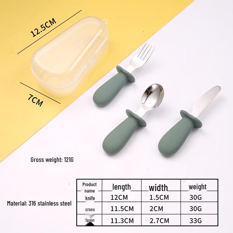 Qianxing 316 Stainless Steel Kids Cutlery Set with Silicone Handles