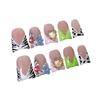 Short Duckbill Press-On Nails With Heart Star Ice-Transparent Cute Sweet Zebra Polka Dot Manicure Tips