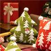 Christmas Red Green Pillow Cushion Plush Jacquard Christmas Tree Pillow Festive Decoration Throw Cushions Christmas Gifts