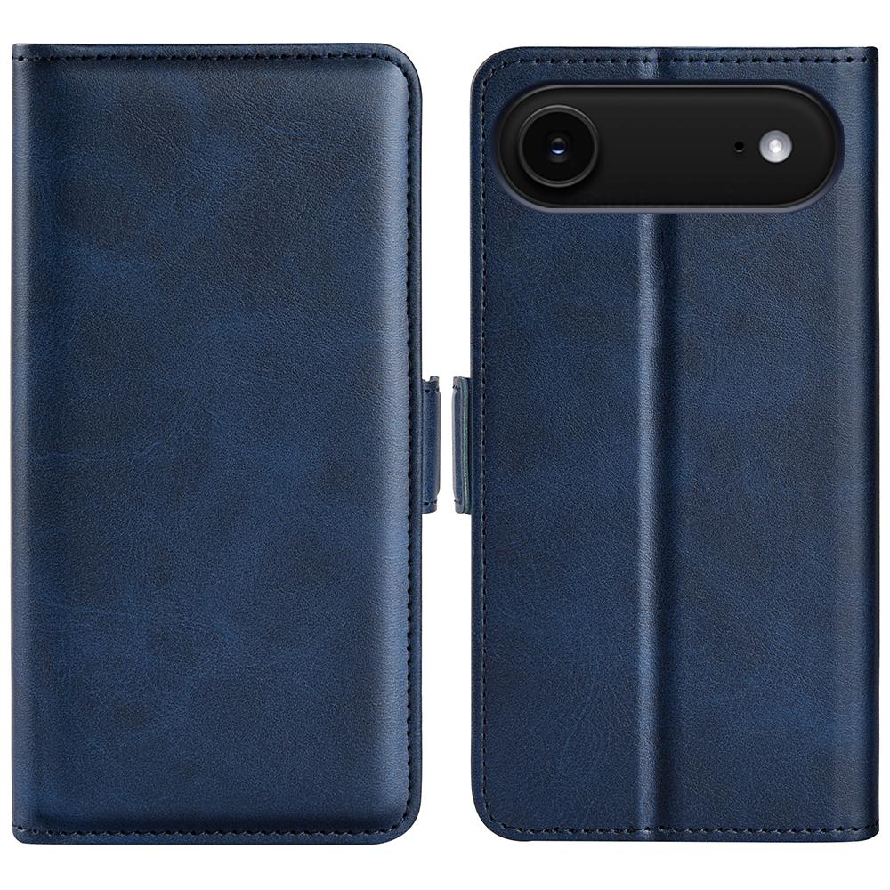 For iPhone 17 Air Case Calf Texture Leather Wallet Phone Cover