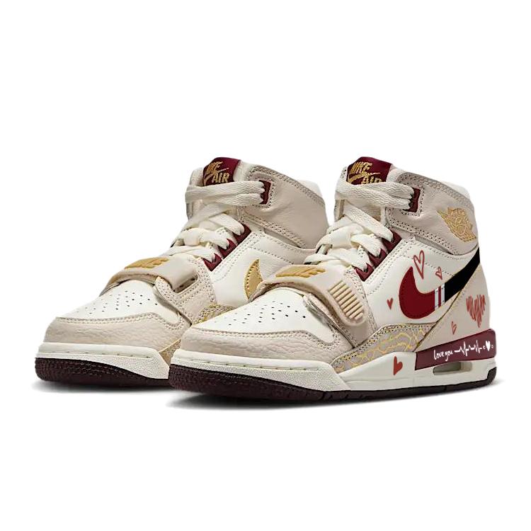 Jordan Legacy 312 Love Confession, Heartbeats Of Love Comfortable Cushioning Slip Resistant Abrasion Resistant IB4914-161(Team56-)
