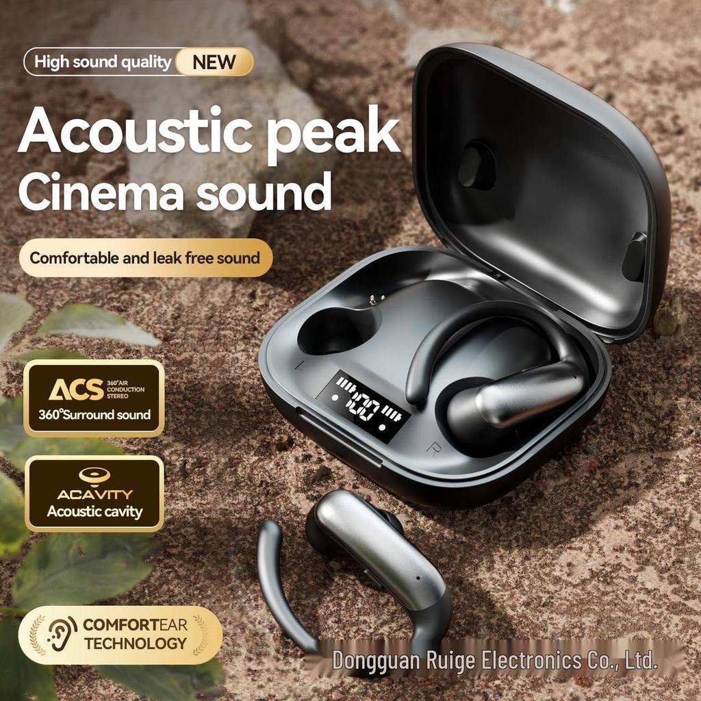 Smart M144 Ear Hook Semi-in-ear Bluetooth Earphones with Dual Digital Display