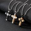 3 Color Cross Pendant 316L Stainless Steel Men's Unique Hip Hop Necklace Party Jewelry