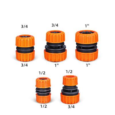 1/2" 3/4" 1" Inch Garden Hose Quick Adapter ID 12mm 19mm 25mm Plastic Connector Repair Extended Hose Connector Irrigation System