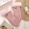 Plush Winter Gloves Touchable Screen Skiing Gloves New Full Finger Gloves  Women