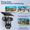 V380 15MP 4G SIM Solar Camera Outdoor Triple Lens Three Screen Two-Way Audio Auto Tracking Security Camera CCTV PTZ Surveillance