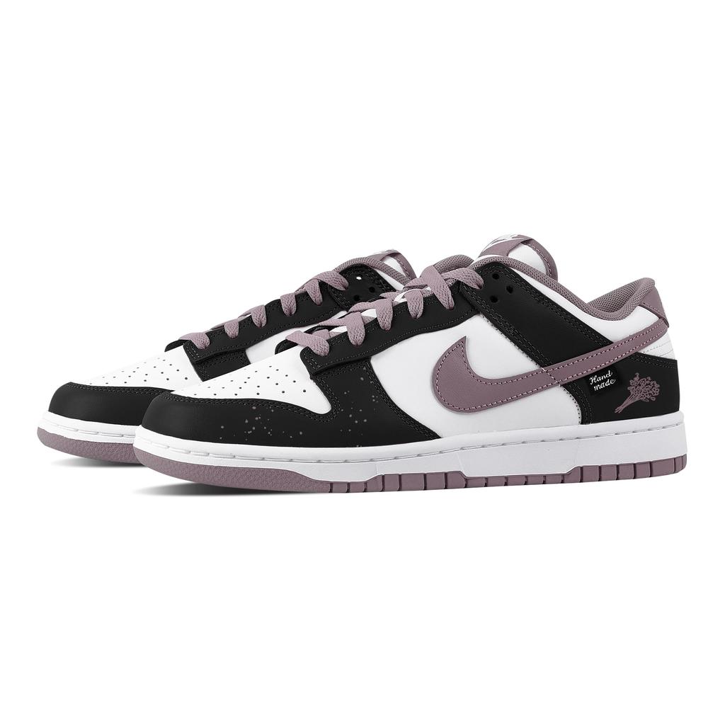Nike Dunk Bouquet Shadow, Heart Box Leather Abrasion Resistant Low top Skateboard Shoes Unisex Black Purple DV0833-112(Team529--)