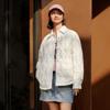 Li Ning Hot Pot Down Series Water-Resistant Solid Color Turn-Down Collar Casual Outdoor Versatile Short Winter Down Jacket Women Outerwear AYMU230-1