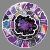 55 Purple Small Fresh Graffiti Personalized Laptop Suitcase Car Decoration Waterproof Stickers