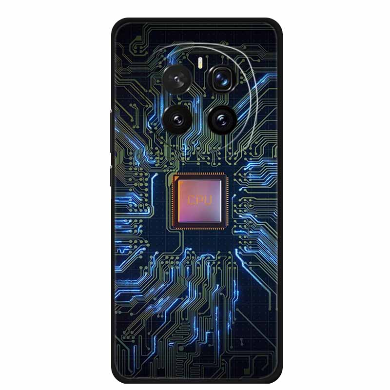 For Honor Magic 7 Case 7Pro Painted Cat Colorful Soft Edge Silicone Black Bumper For Honor Magic7 Pro Back Cover Magic7 5G Para