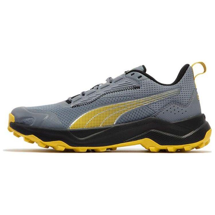 Puma Obstruct Profoam Simple Fabric Synthetic Leather Non-Slip Wear-Resistant Low-Top Running Shoes Unisex Sneakers Yellow Gray 377876-02