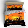 Glowing Eerie Pumpkin Night Bedding Sets Duvet Cover Sets Duvet Covers Pillowcases(1*Duvet Cover 2*Pillowcases Without Duvet Insert)