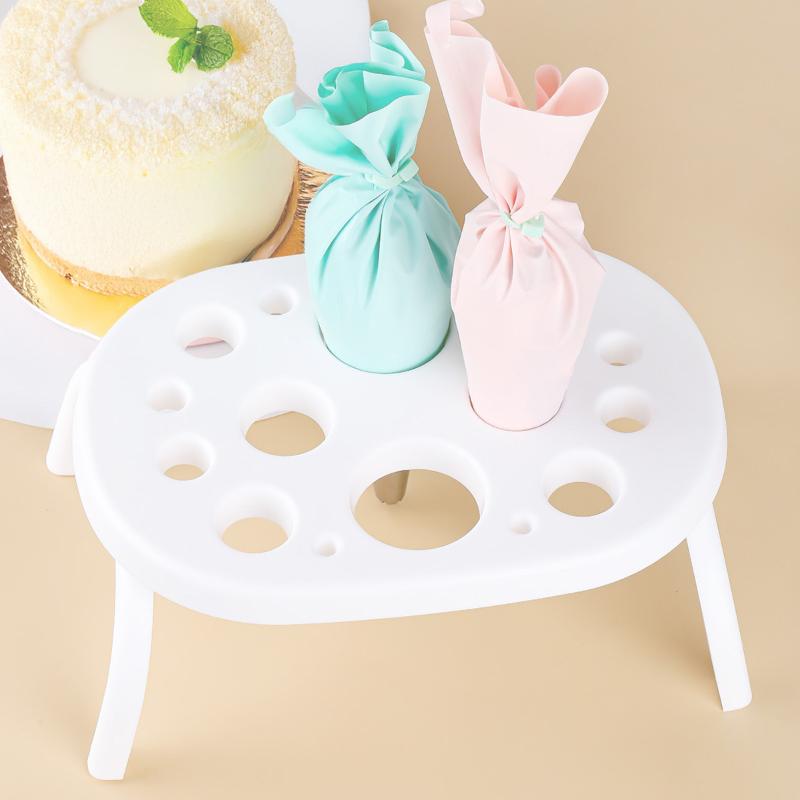 Foldable Pastry Bag Stand Cake Decorating Tools Icing Piping Bag Holder Fondant Cream Bag Storage Rack Kitchen Accessories