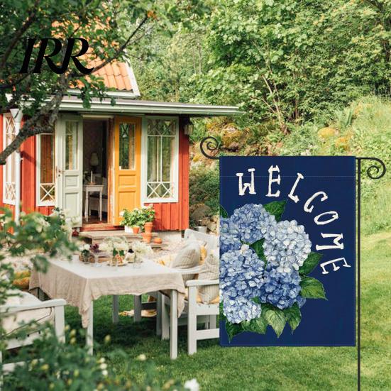 Garden Decoration Flag Hello Spring Floral 12x18 Inch Double Sided Colorful Flowers Gift for Gardeners Burlap Yard Decor Farmhouse Outdoor Lawn