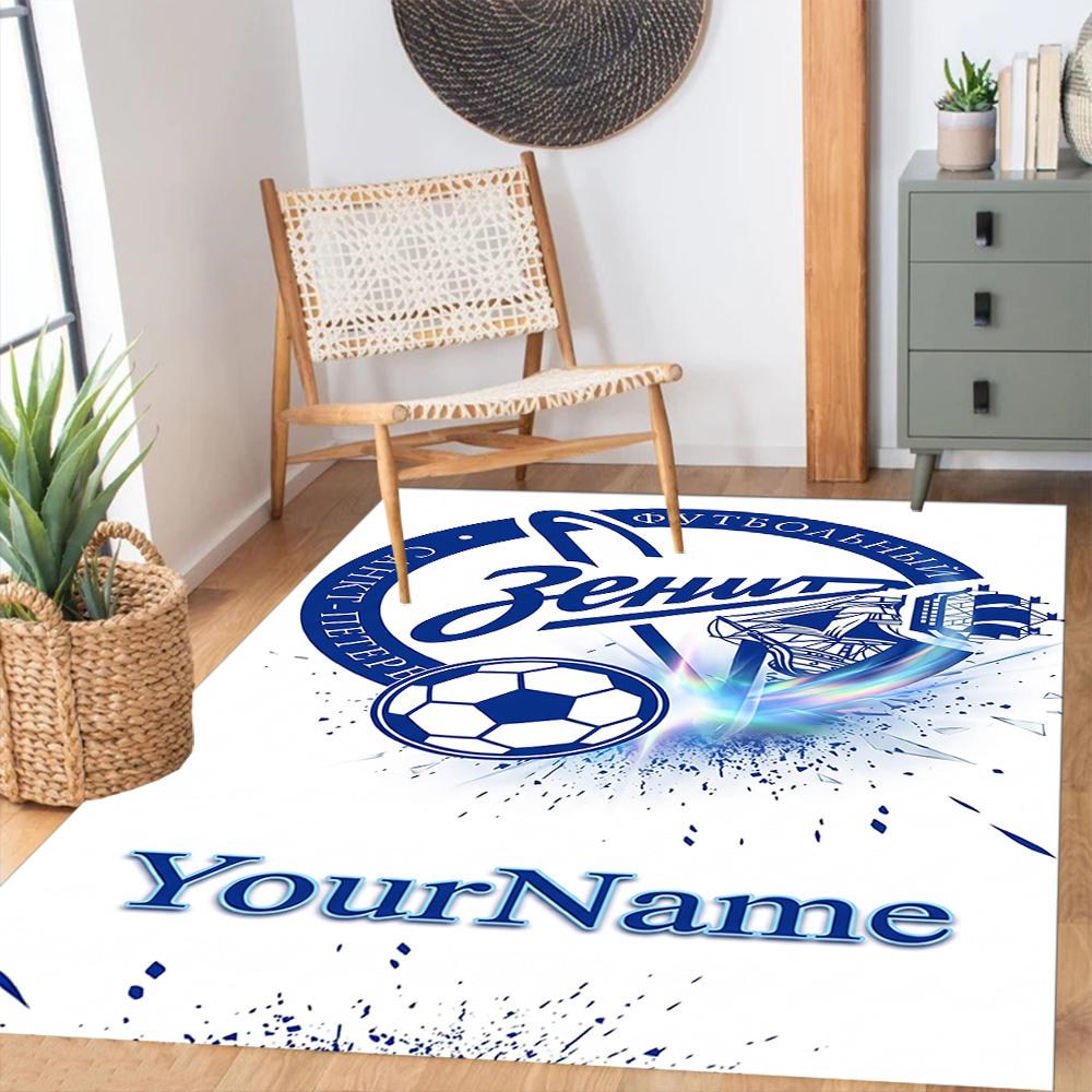 Fc Zenit Saint‑petersburg 23 Personalized Name Carpet Perfect for Kitchen Entryway Outdoor Living Rooms Anti-slip Rug Anime Office Decor