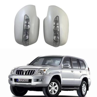 Carbon Fiber Rearview Mirror Cover with Light for 03-09 Prado 2700