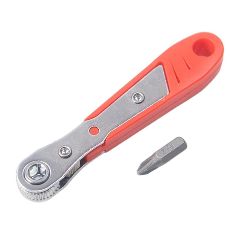 Compact 36 Tooth Ratchet Screwdriver Set with Magnetic Tip Ideal for Home DIY and Professional Repair Tasks