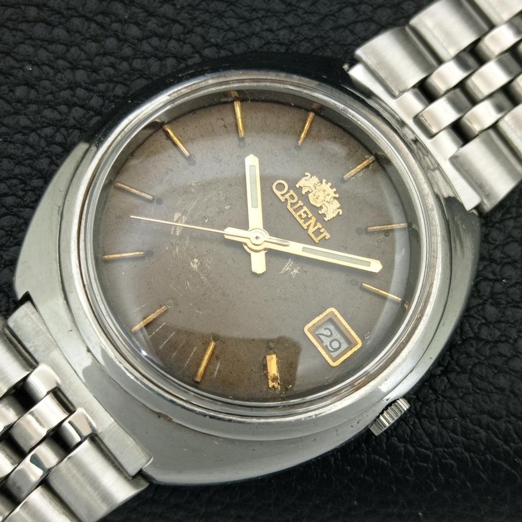GENUINE VINTAGE ORIENT AUTOMATIC 46943 JAPAN MENS ORIGINAL DIAL WATCH a709446-1