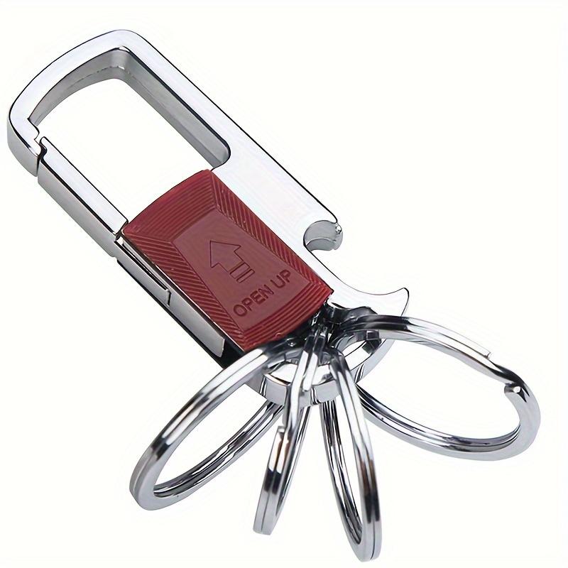 

Мужской металлический автомобильный брелок-держатель для ключей с 4 съемными кольцами для ключей, брелок-открывашка для бутылок вино красного