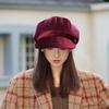 Beret Female Autumn and Winter Retro Painter Hat Fashion Duck Tongue Octagonal Hat