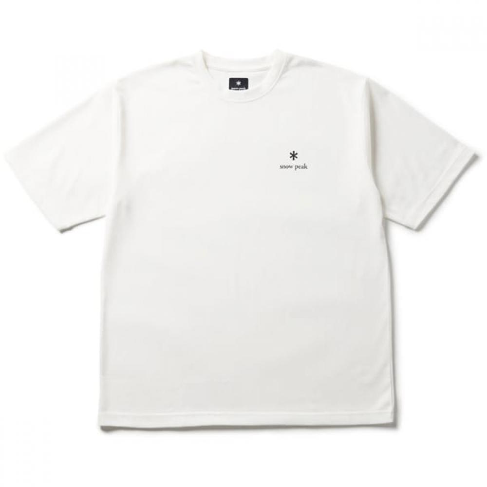 Snow Peak Новый стандарт Логотип Футболка Мужская S крой Сшитая Off white L Размер nSd TS 25au003