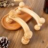 1PC Wooden Handheld Body Roller 4 Wheels Balls Massager Arm Leg Back Foot Hand Neck Shoulder Muscle Pain Relief Massage Tool