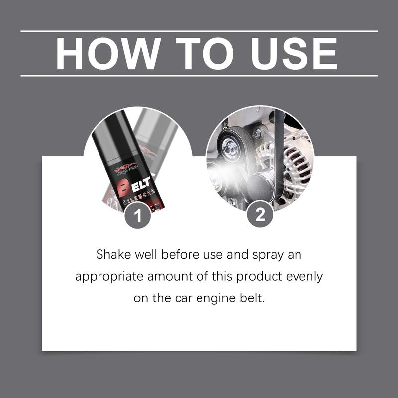 US EU Local Warehouse Car Belt Noise Eliminator Spray, eliminates squeaking noises of engine belts, prevents belt aging and cracking, lubricates and