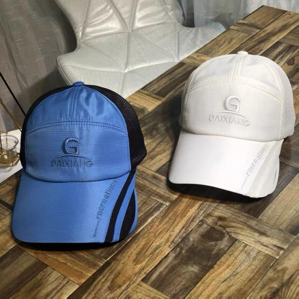 UV Protection Long Visor Baseball Cap Mesh Breathable Men's Sunshade Cap  Running