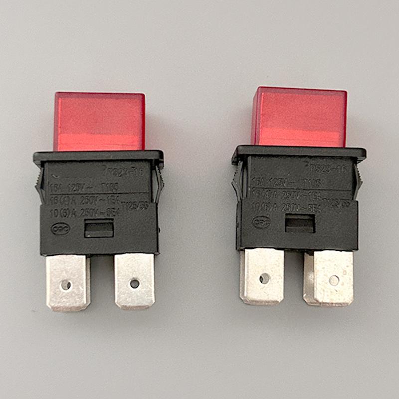 

2pcs Red 16A 4 Pins Locked Push Button Electrical Rocker Switch With LED Light Red Heater Touch Switch 250V PS23-16 T105 (red,2 PCS) червоний